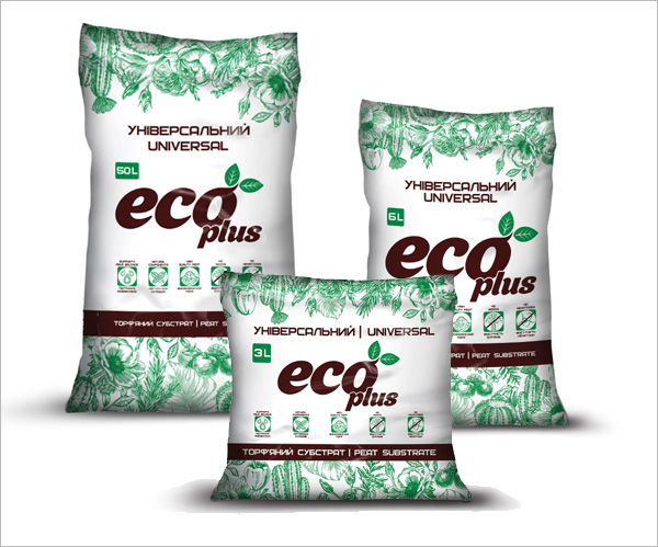 Торф'яний субстрат для квітів ECO PLUS УНІВЕРСАЛЬНИЙ Хобі серія