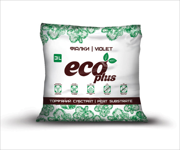 Торф'яний субстрат для квітів ECO PLUS ФІАЛКИ Хобі серія