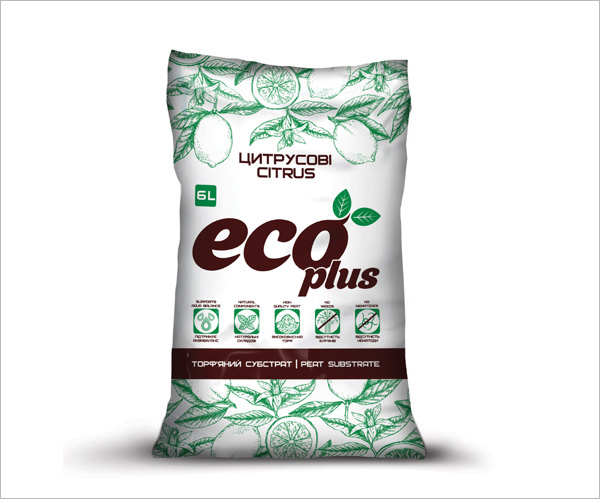 Торф'яний субстрат для квітів ECO PLUS ЦИТРУСОВІ Хобі серія