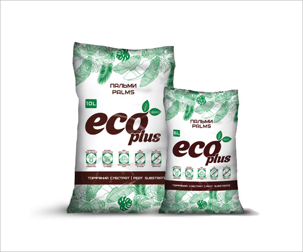 Торф'яний субстрат для квітів ECO PLUS ПАЛЬМИ Хобі серія