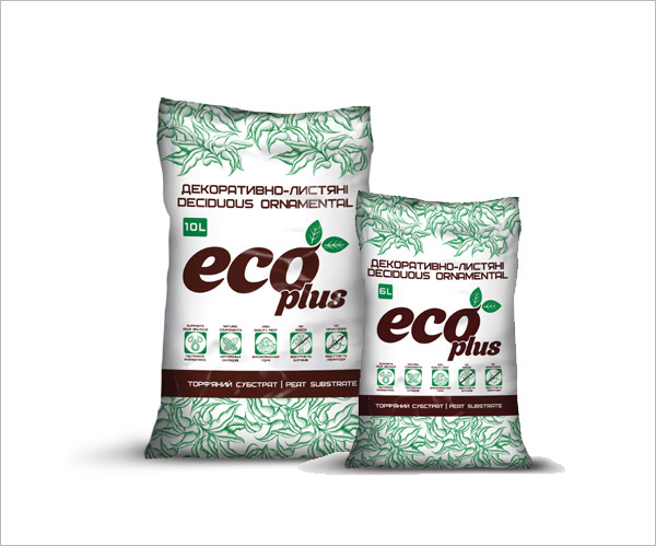 Торф'яний субстрат для квітів ECO PLUS ДЕКОРАТИВНО-ЛИСТЯНІ Хобі серія