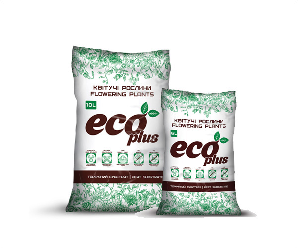 Торф'яний субстрат для квітів ECO PLUS КВІТУЧІ РОСЛИНИ Хобі серія
